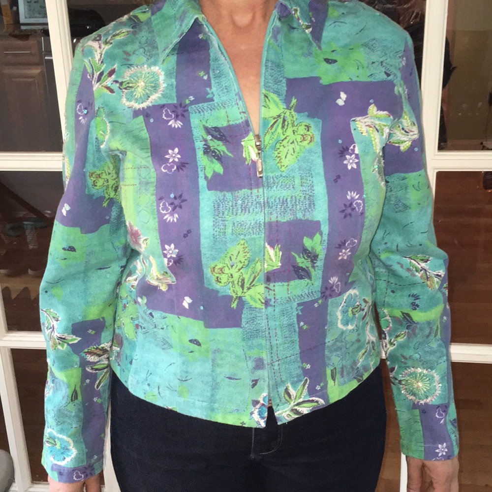 🍀 Coldwater Creek Printed Jacket 🍀 - Picture 1 of 4